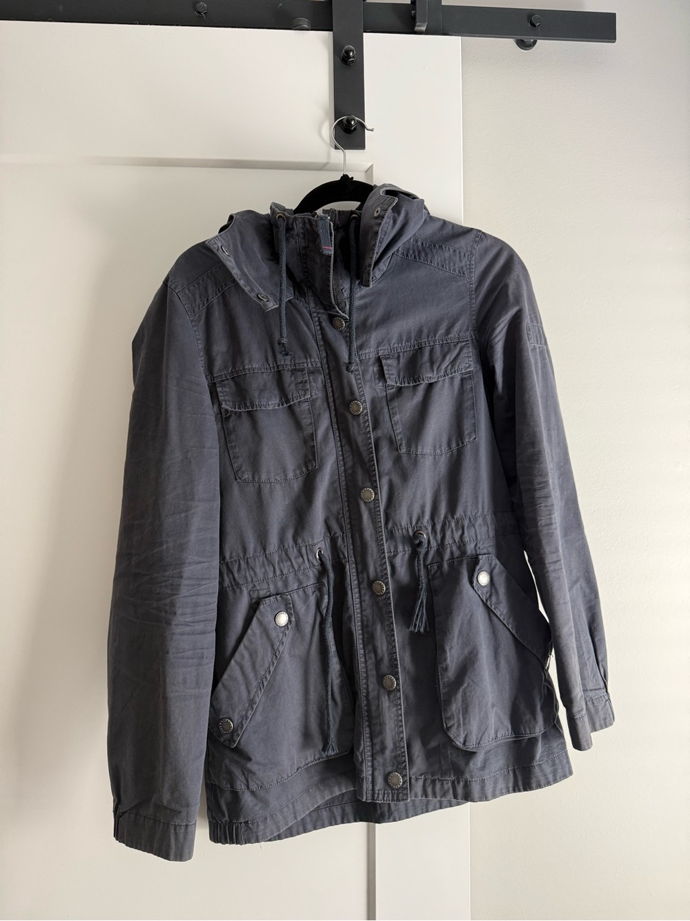 Garage Dark Navy Hooded Utility Jacket